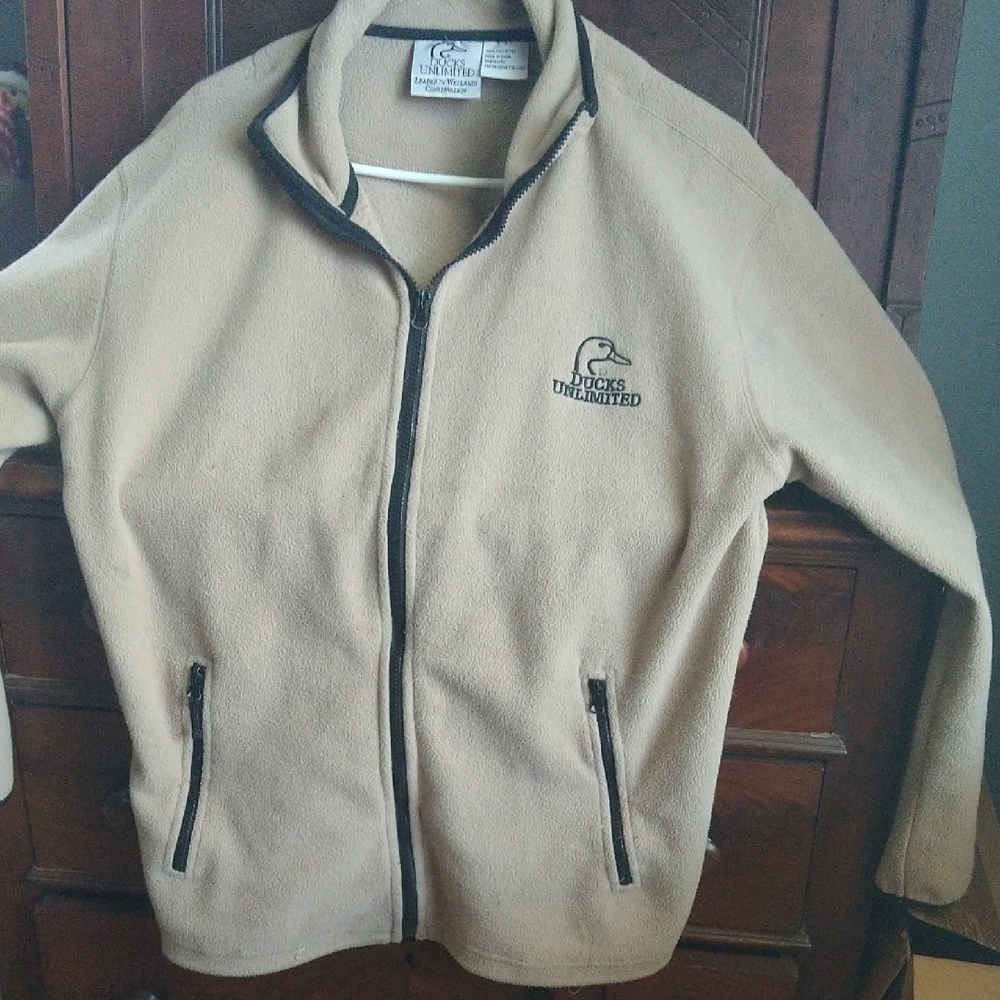 Ducks Unlimited Men's Tan Fleece Jacket